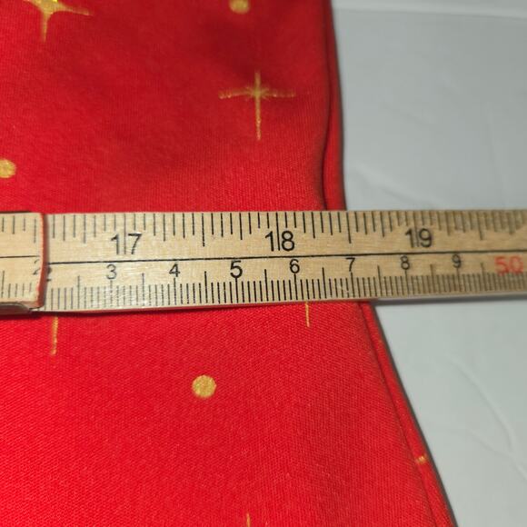 Tipsy Elves Womens XXL Mini Dress Christmas Red Stretch Gold Stars Holiday - Picture 9 of 12